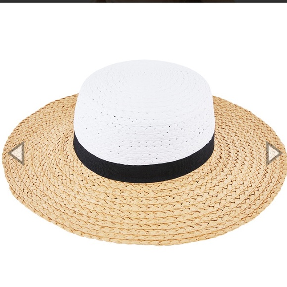 Short Stories Color Block Straw Hat - Picture 2 of 2